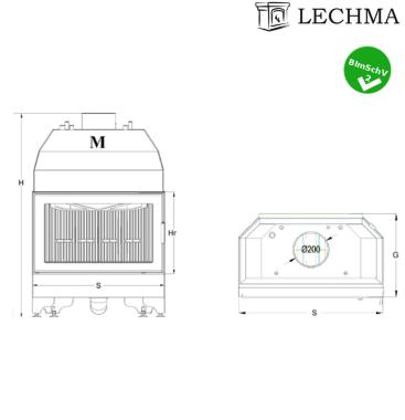 LECHMA Prestige M 15 kW, gerade Frontscheibe