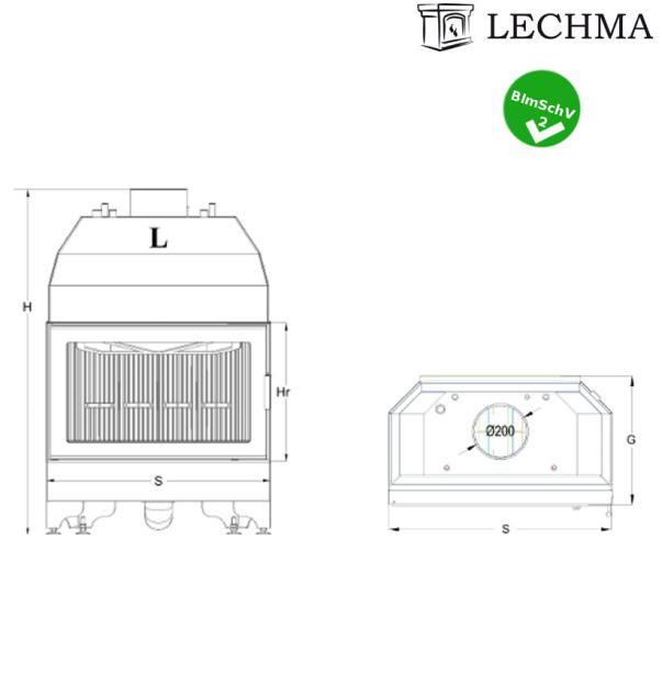LECHMA Prestige L 15 kW, gerade Frontscheibe