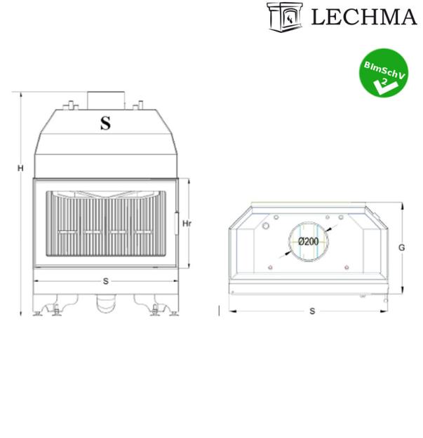 LECHMA Prestige S 15 kW, gerade Frontscheibe mit Guillotine